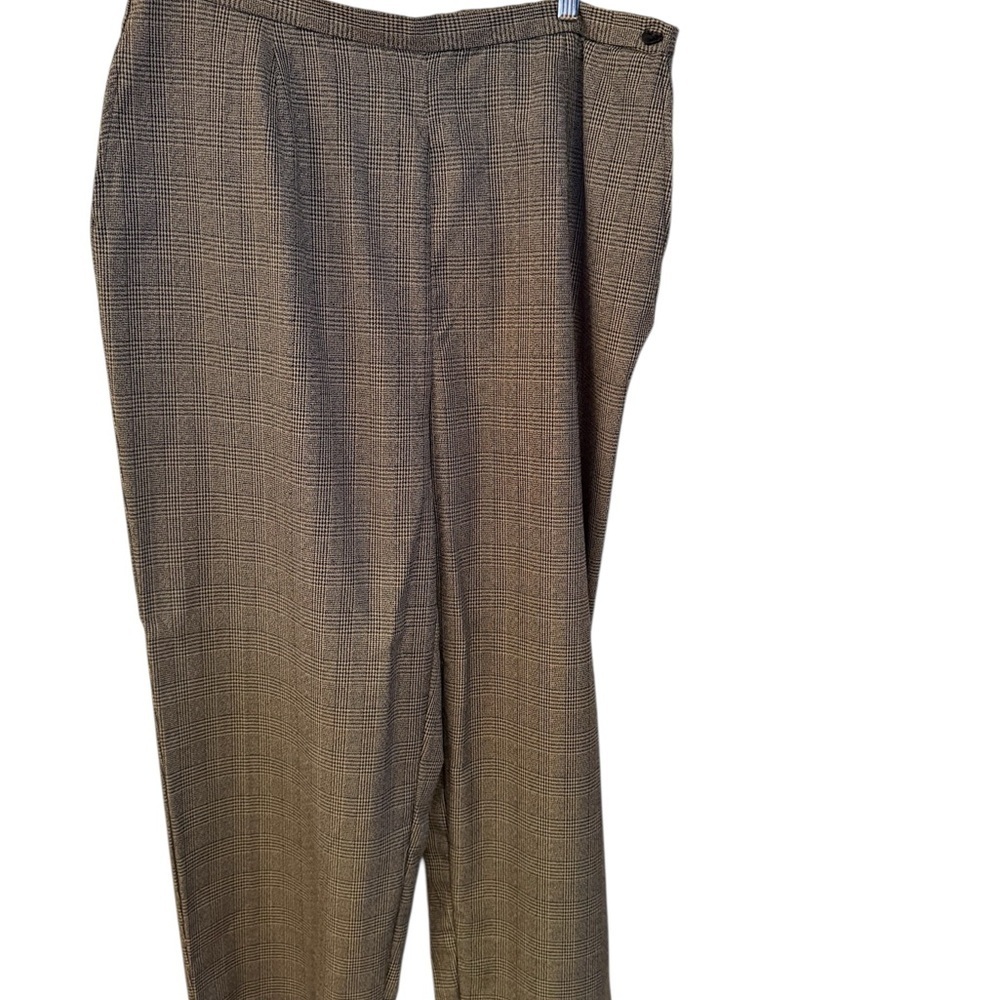 Coldwater Creek Women’s Brown Checkered Dress Pants 1X